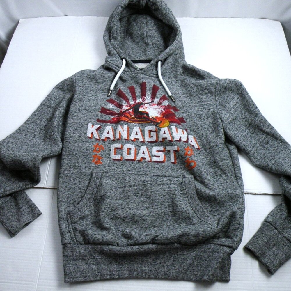 SuperDry men’s hoodie Kanagawa Coast Japan Surf Hoodie Sweatshirt Small